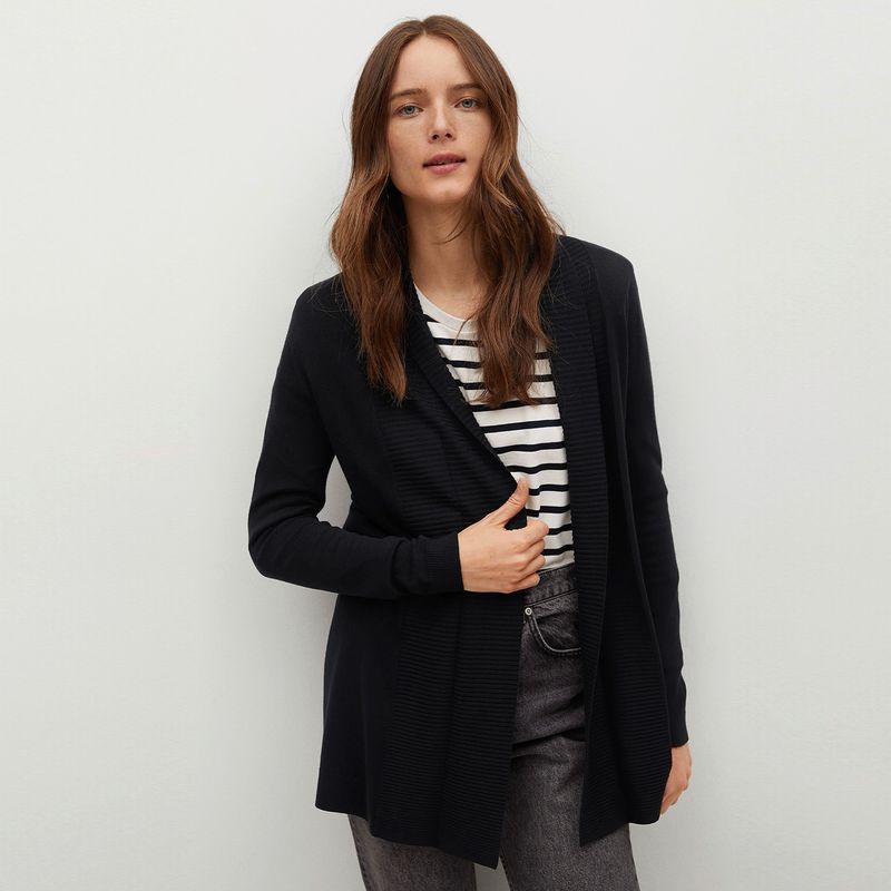 MANGO Chaleco Punto Fino Alma Mujer