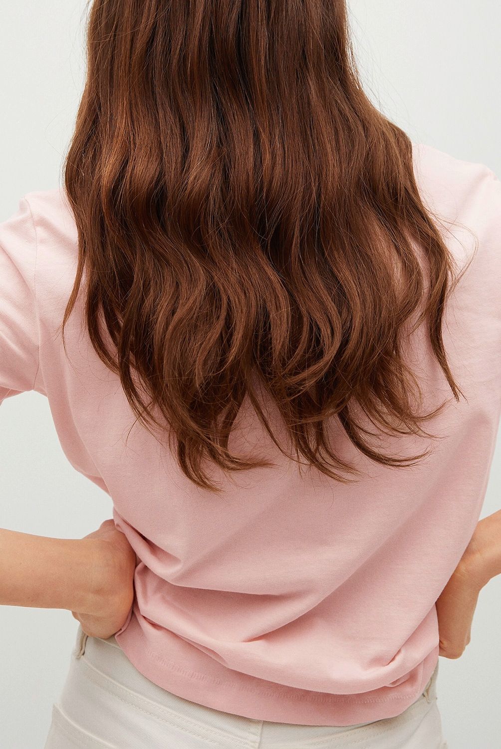 MANGO - Mango Polera Cuello V 100% Algodón  Chalapi Mujer