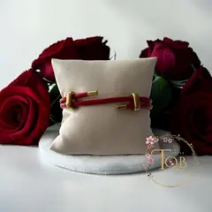 GENERICO - Pulsera de cuero y cierres de acero ajustable