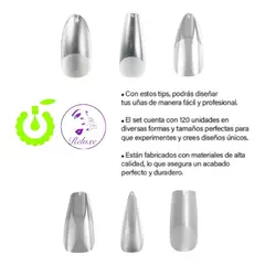 GENERICO - Tips Soft Gel Coffin Coffin Corto 120 pcs