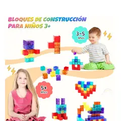 GENERICO - Juego De Bloques Construcción Magnéticos Juguetes Niños 96pc