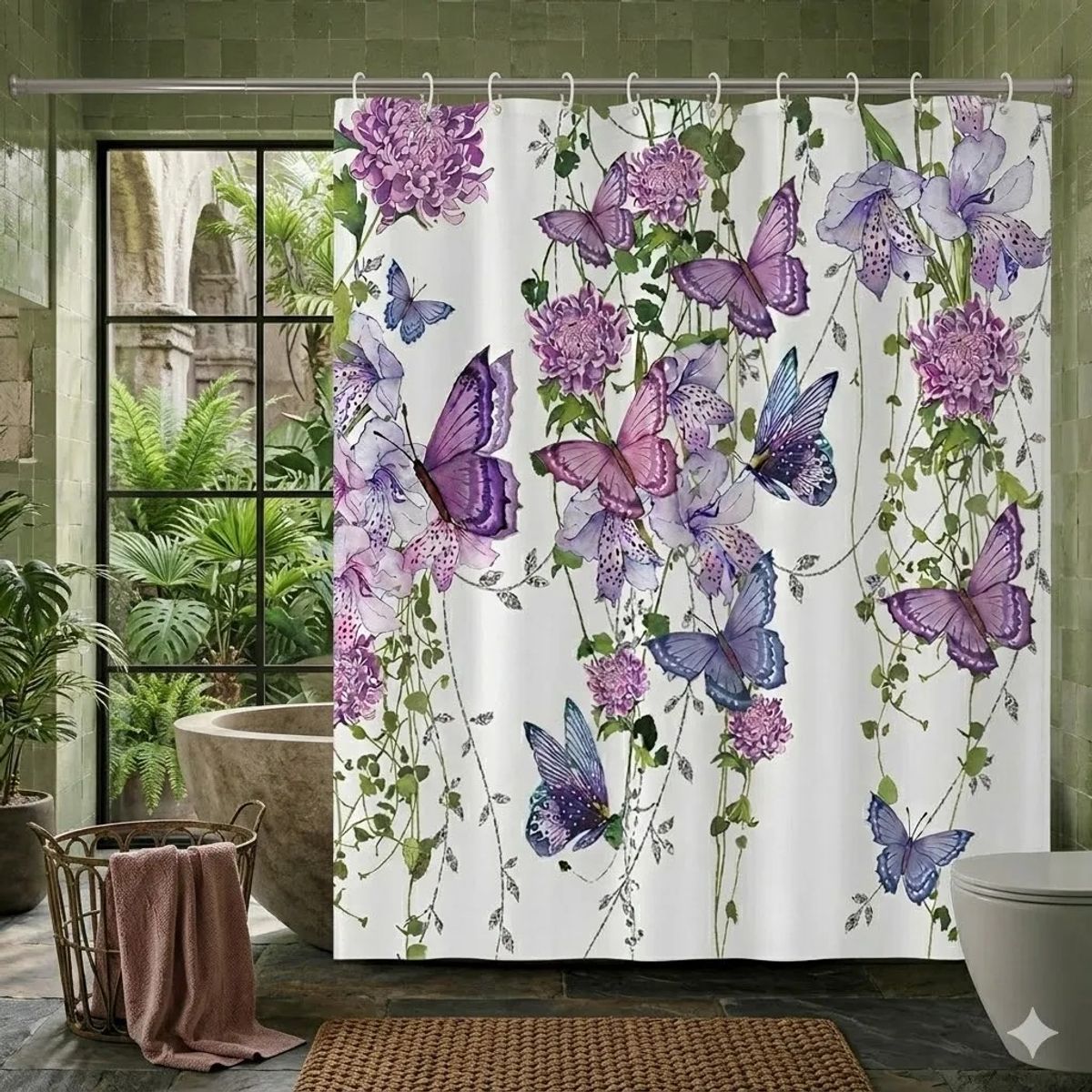 GENERICO - Cortina De Bano Impermeable Medidas 180×180 Cm Diseño6