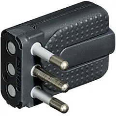 BTICINO - Enchufe Macho Volante 2P+T 10A Gris Corner