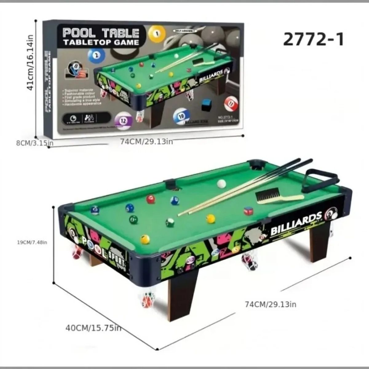 GENERICO - Mesa De Billar Para Niños Mesa Pool Juego Madera