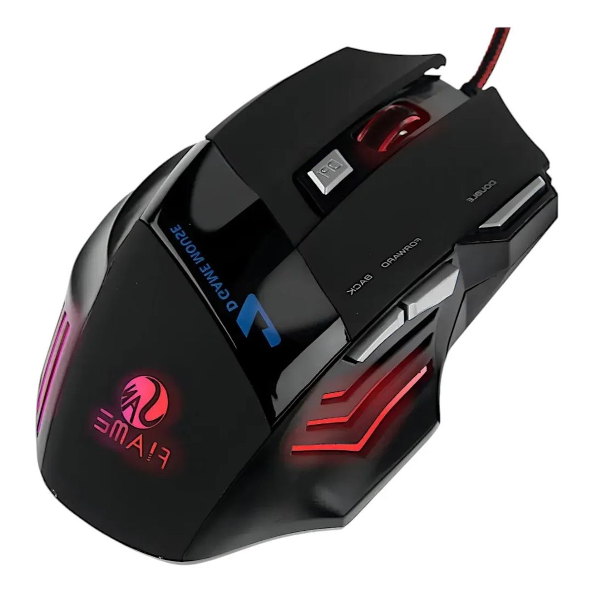 GENERICO - Mouse Usb Optico Gamer Retroiluminado 7 Botones
