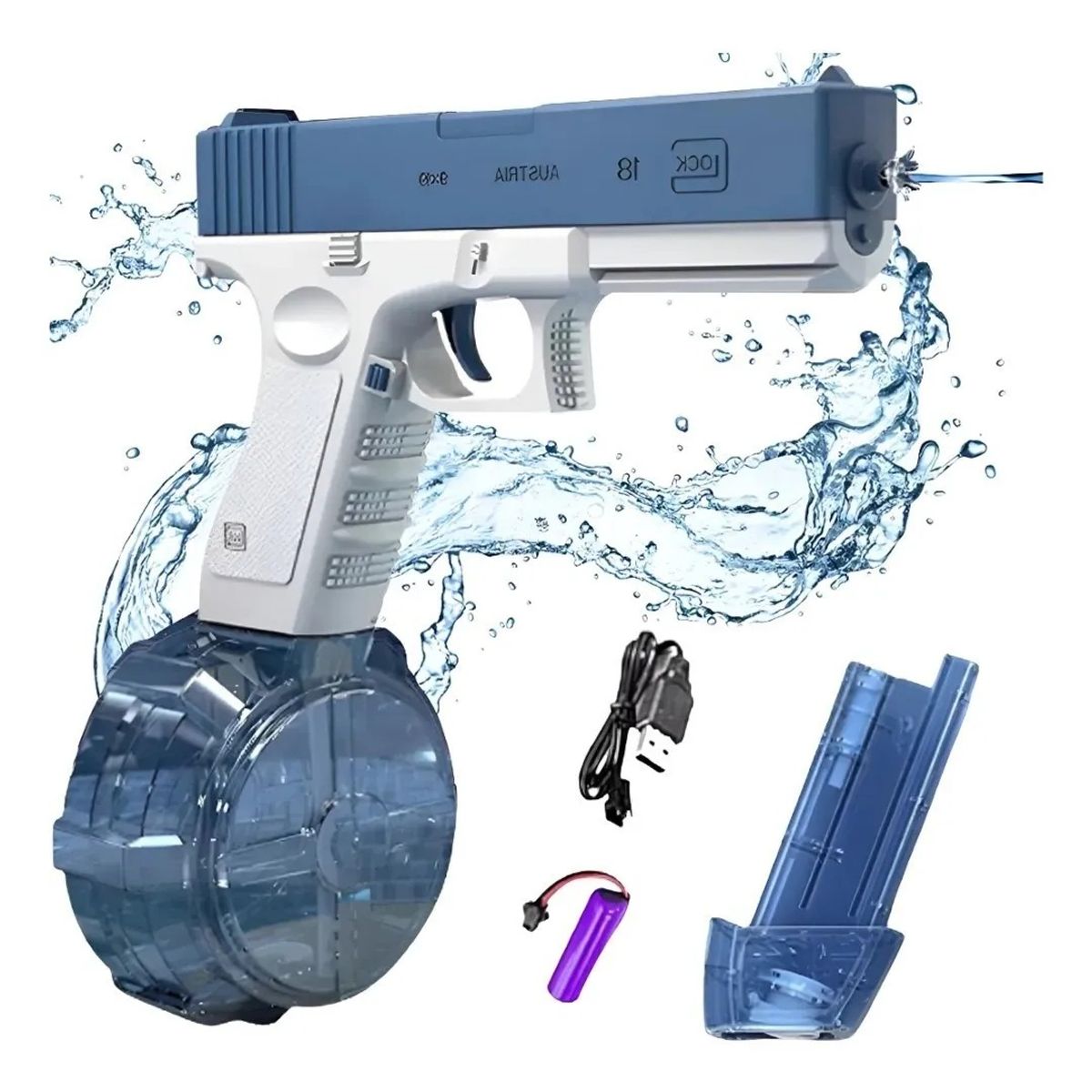 GENERICO - Pistola Recargable de Agua Usb Juguete Para Niños