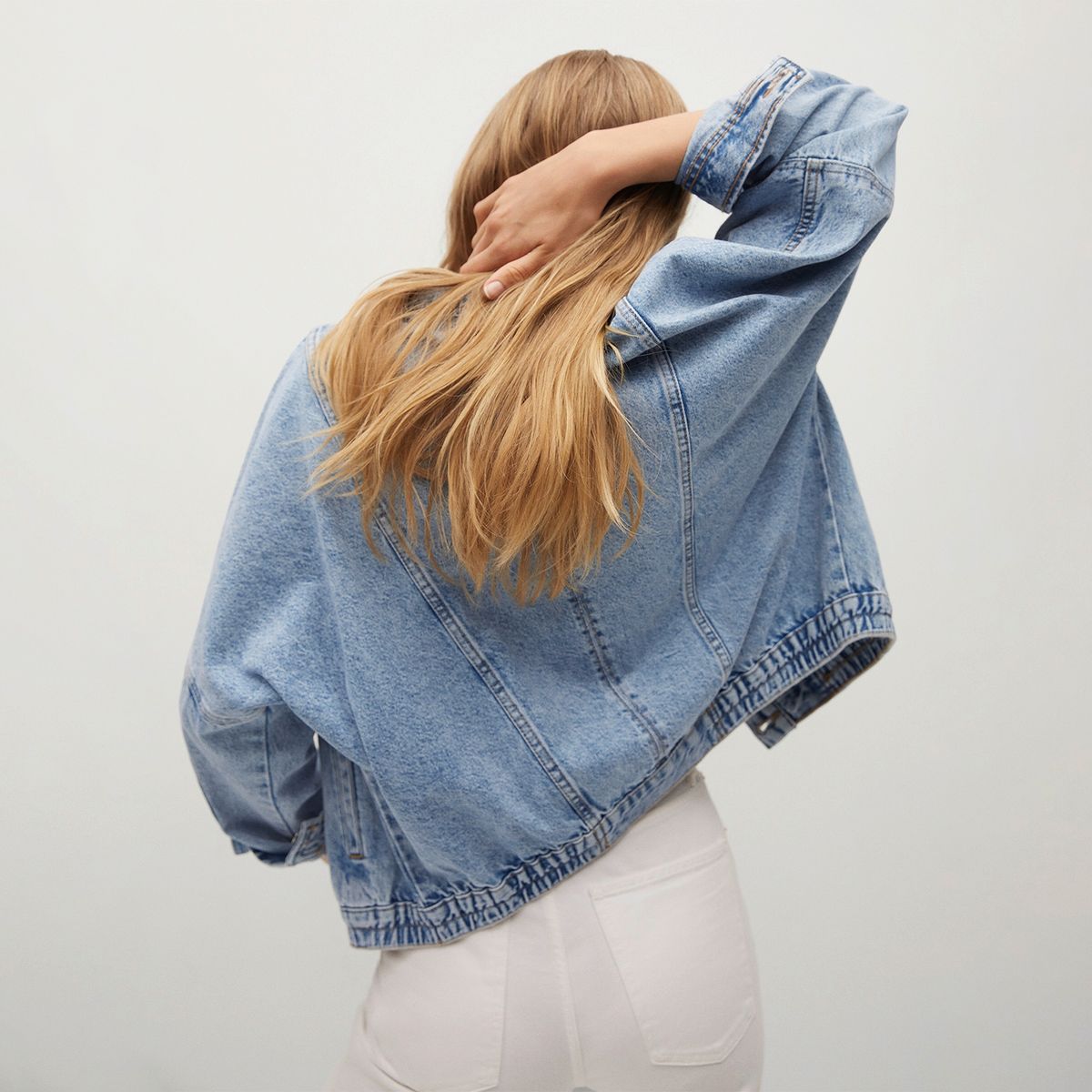 MANGO - Chaqueta Denim Oversize Candela Mujer