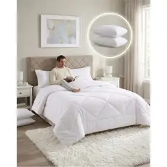 GENERICO - Set Plumón Nórdico Sábanas Y Almohada Descanso Premium Plaza y Media