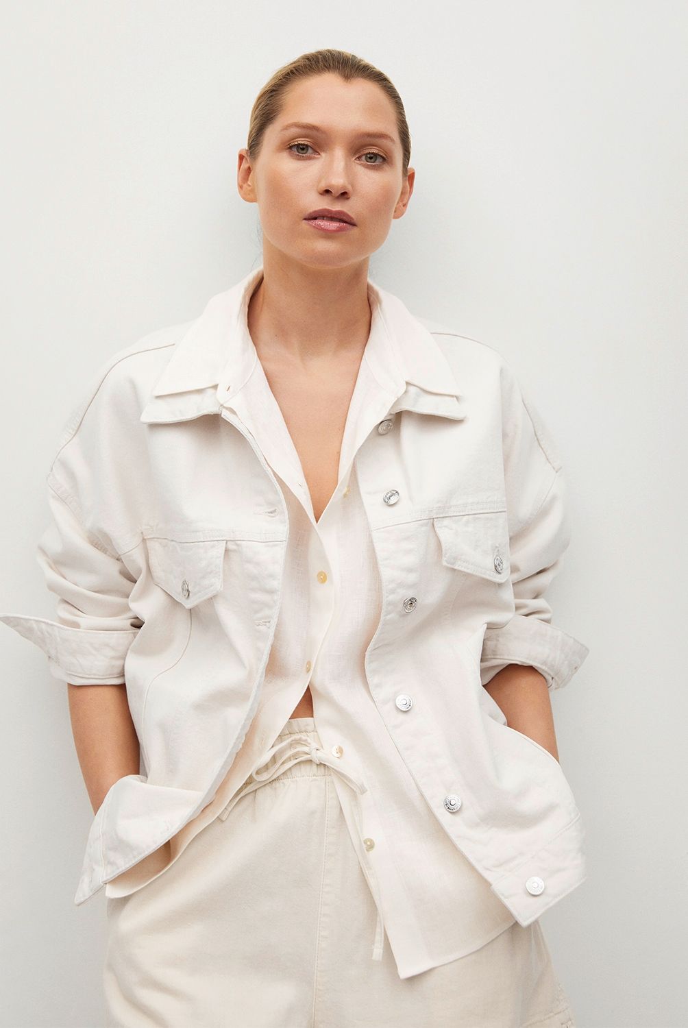 MANGO - Chaqueta Denim Oversize Seul Mujer