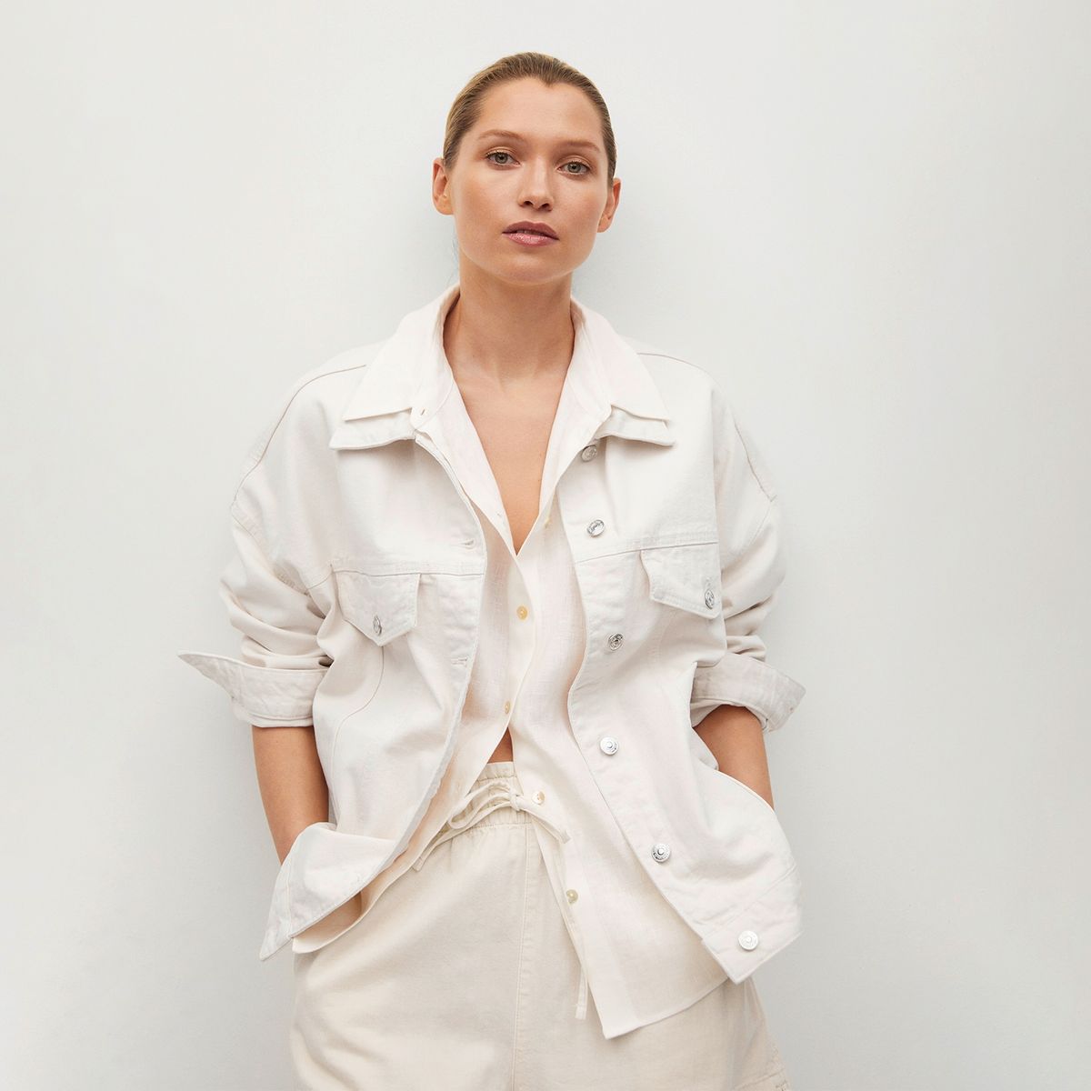 MANGO - Chaqueta Denim Oversize Seul Mujer