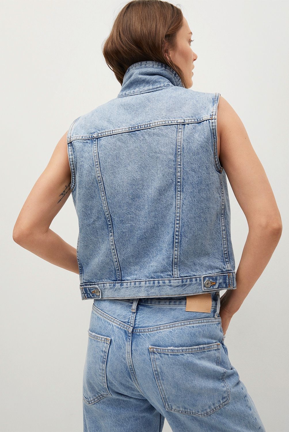 MANGO - Chaqueta Denim Algodón Vicky Mujer