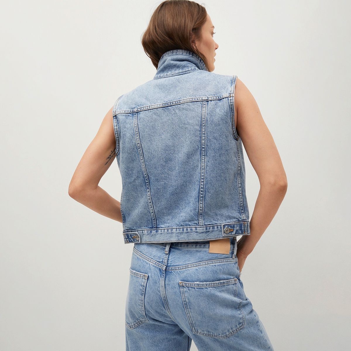 MANGO - Chaqueta Denim Algodón Vicky Mujer