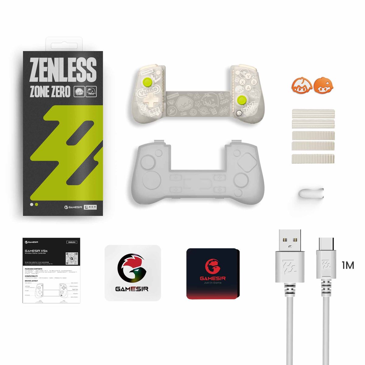 GAMESIR - Control Inalámbrico GameSir X5s Con 2.4G Receptor para iOS, Android, PC y Switch 2 - Blanco