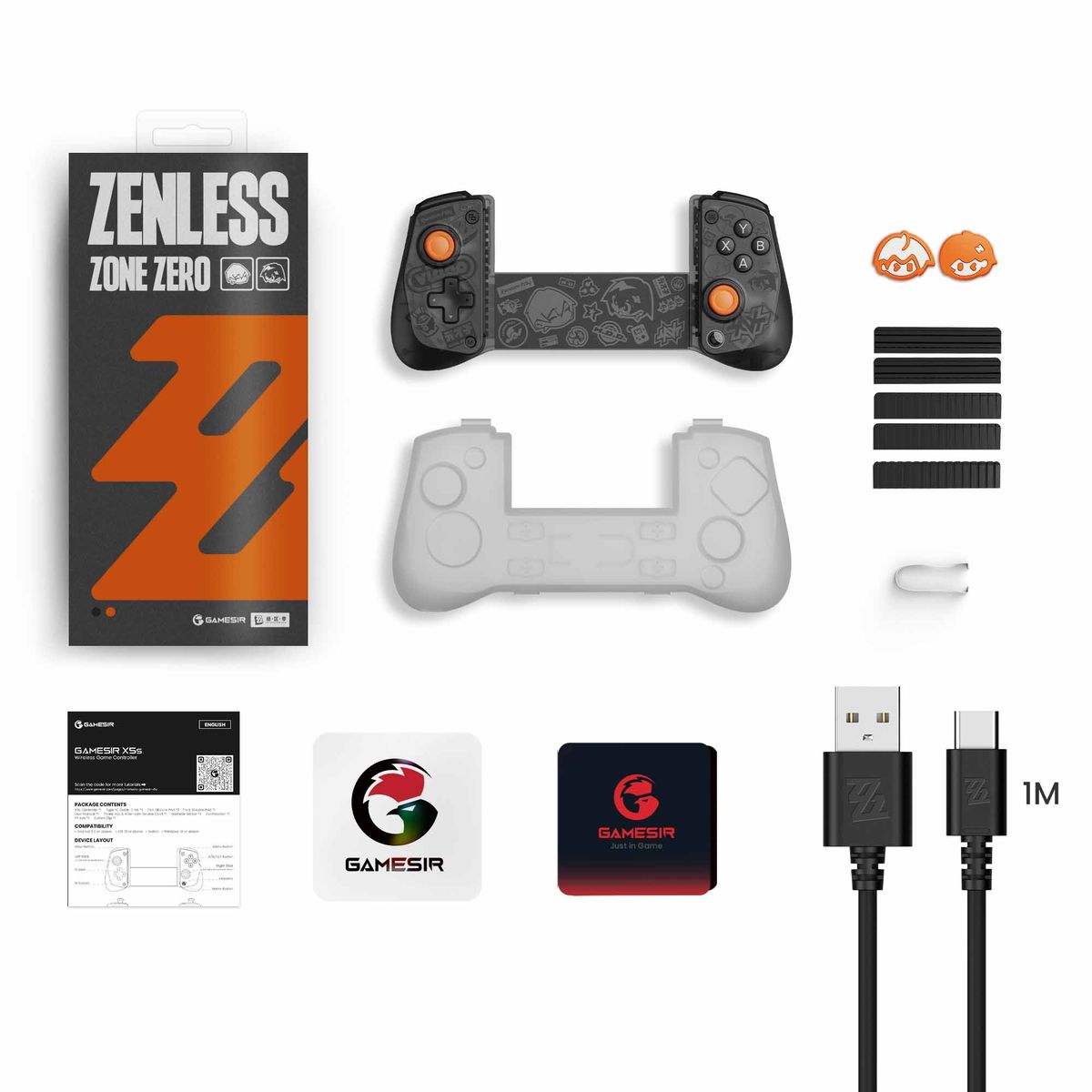GAMESIR - Control Inalámbrico GameSir X5s Con 2.4G Receptor para iOS, Android, PC y Switch 2 - Negro