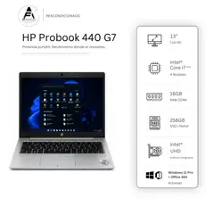 HP - Notebook 440 G7 I7 10th 16GB 256GB Intel Uhd– Edición Exclusiva Cyber –Win Office– Rea