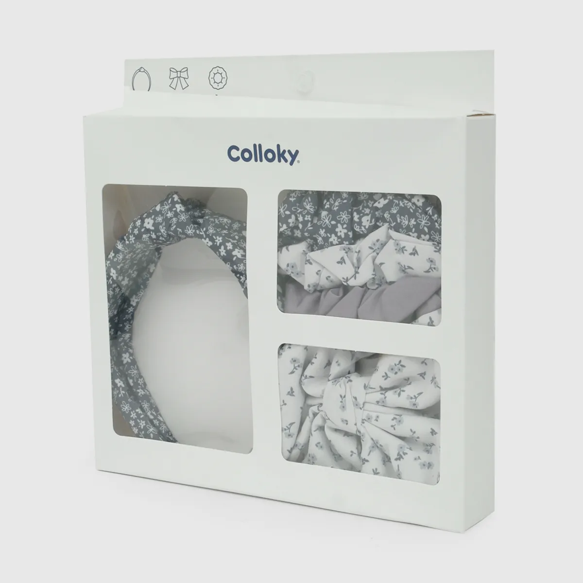 COLLOKY - Pack Accesorio Pelo Flores Azul Niña