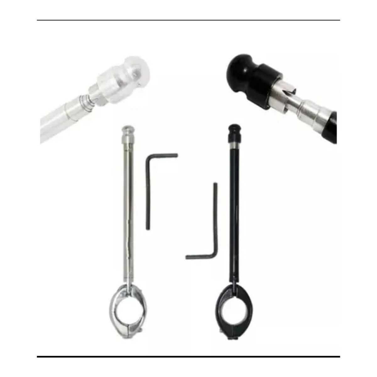 GENERICO - Antena de seguridad corta hilo para manillar de Motos Y Scooter