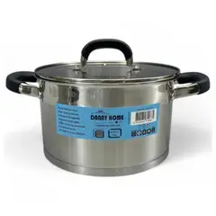 GENERICO - Olla Con Tapa De Acero Inoxidable (18 × 10.5 cm)