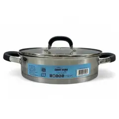 GENERICO - Olla Con Tapa De Acero Inoxidable (24 × 6.0 cm)