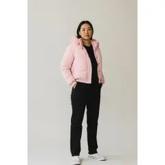 BLUE MOUNTAIN - Chaqueta Puffa De Mujer Rosado Impermeable Con Piel