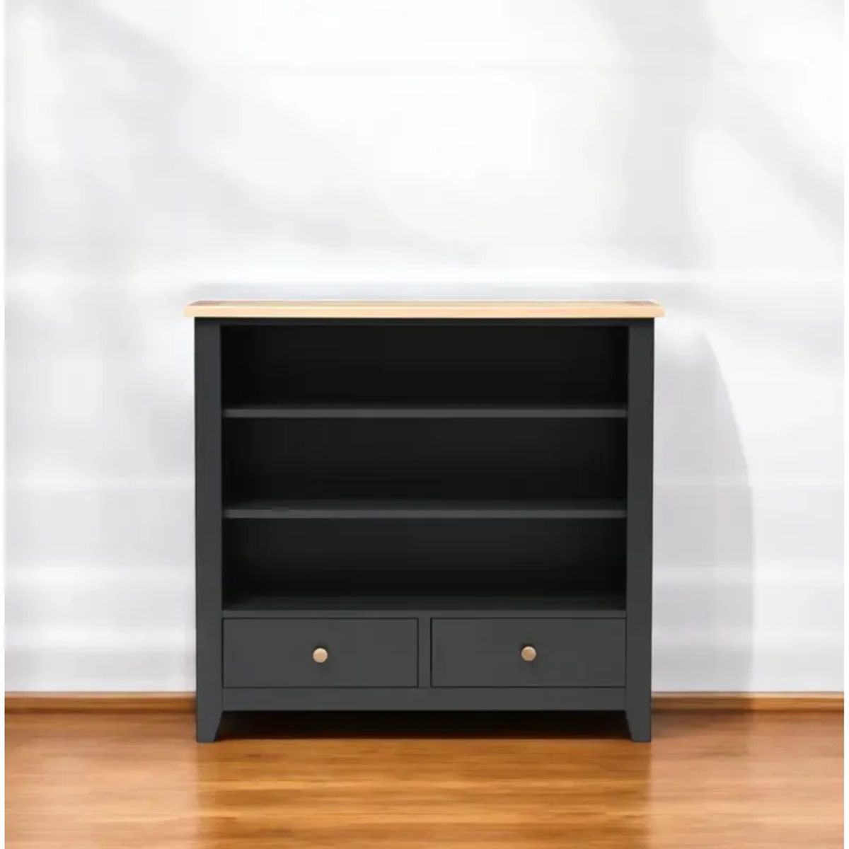 ARCA MUEBLES - Arrimo de madera Minimalista Negro 100Largox40fondox90Alto