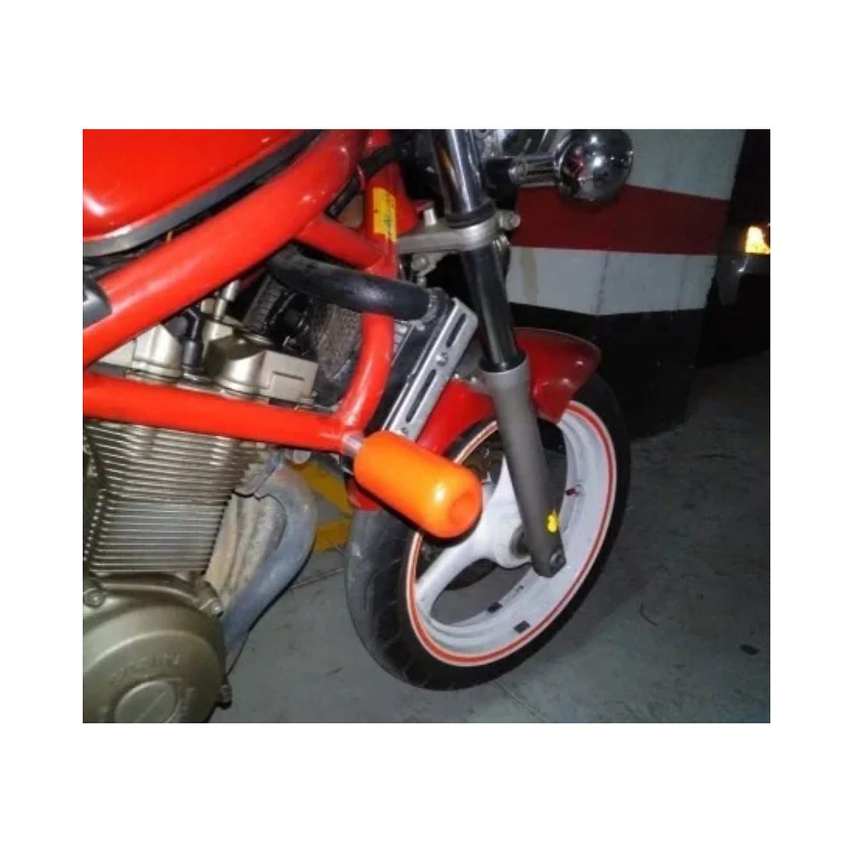 GENERICO - Topes de caída para motos universales naranjado