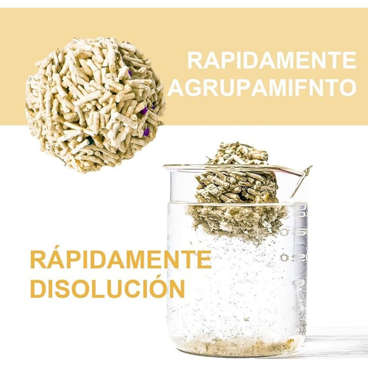 GENERICO - ARENA DE TOFU VEGETAL BIODEGRADABLE 6L 2.2KG PARA GATO BAMBU