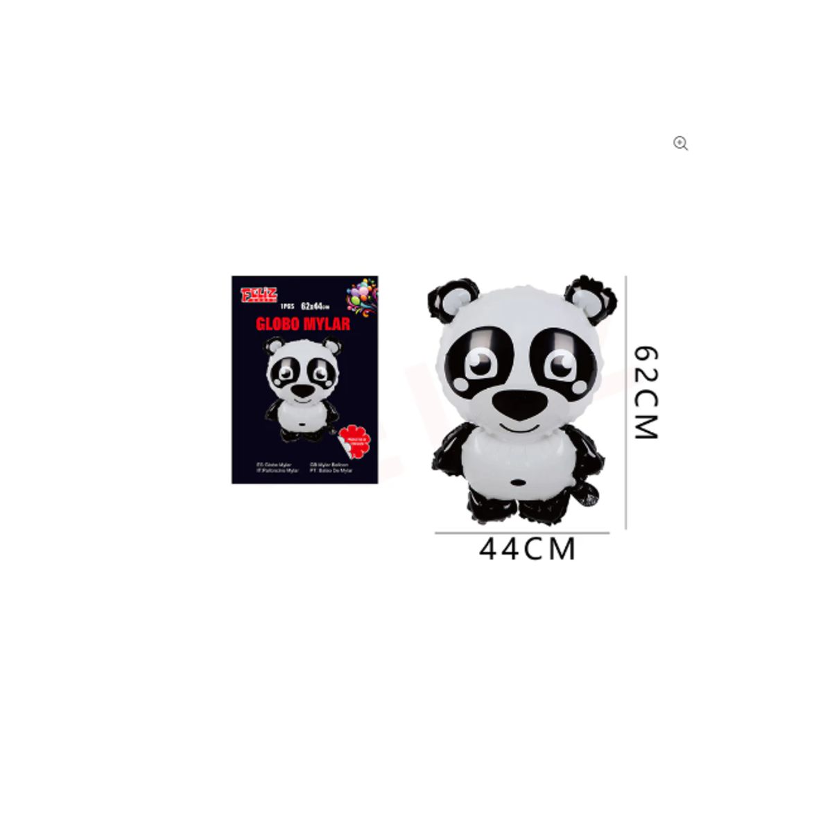 GENERICO - Globo de Oso Panda 44x62cm