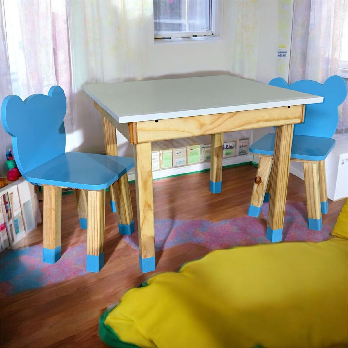 GENERICO - Set de 2 sillas y mesa para niños