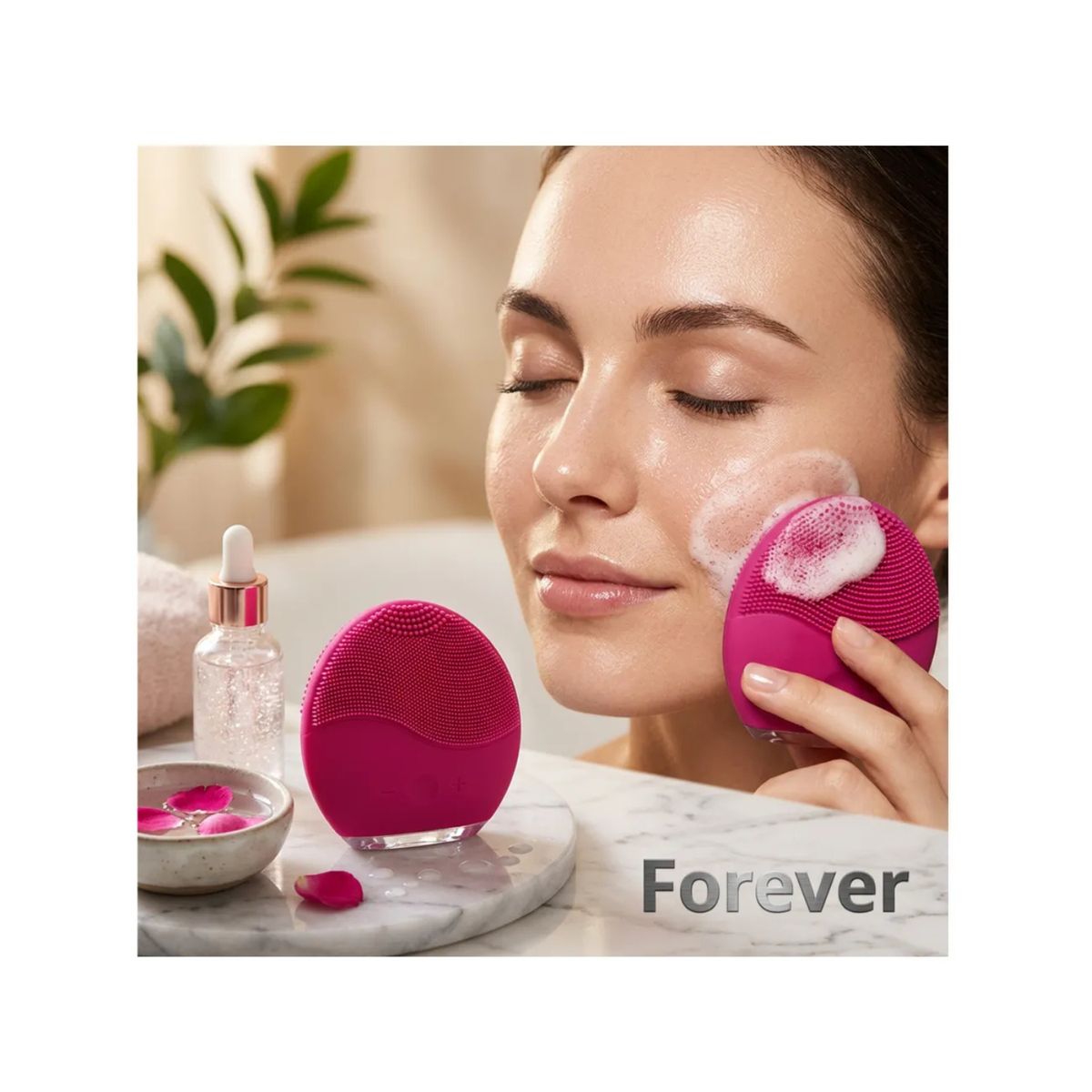 MOVI - LIMPIADOR FACIAL Tecnología T-Sonic + silicona 100% hipoalergénica limpieza eficaz, piel feliz.