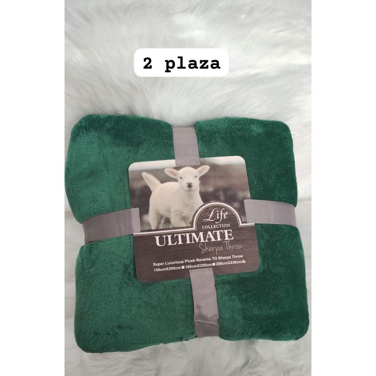 GENERICO - FRAZADA PARA INVIERNO SHERPA POLAR TERMICA 2 PLAZA