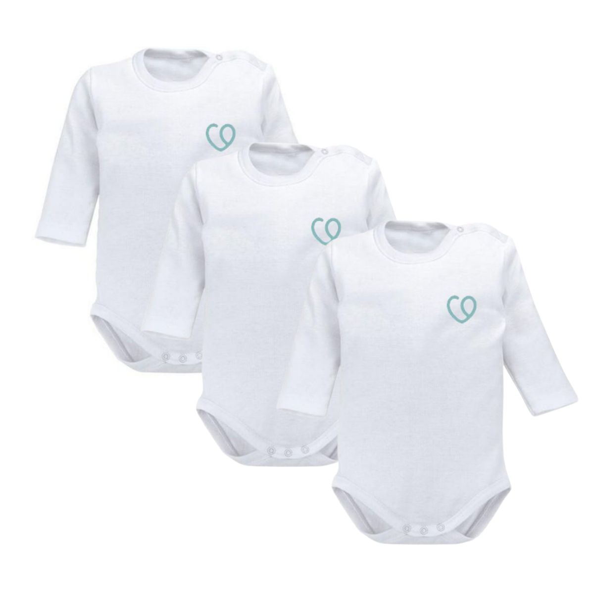 BAMBINO - Bodys Manga Larga 3 Pzs Bebé Algodón Bambino Blanco