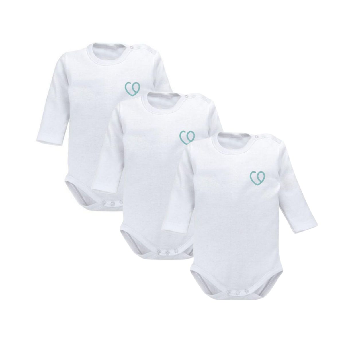 BAMBINO - Bodys Manga Larga 3 Pzs Bebé Algodón Bambino Blanco