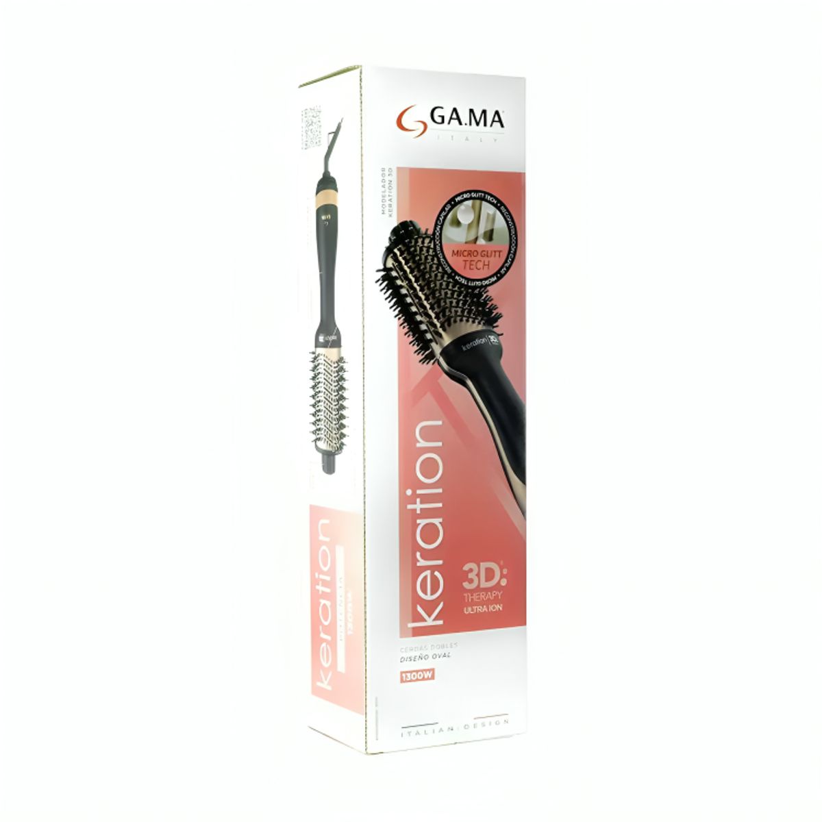 GAMA - CEPILLO SECADOR MODELADOR GAMA KERATION 3D 1300W