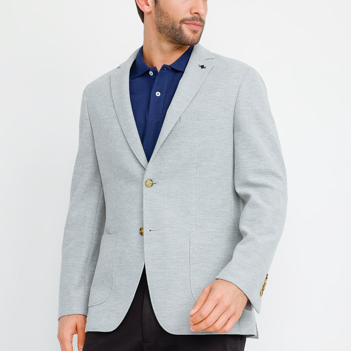 TRIAL - Chaqueta Hombre Basic Knit Gris