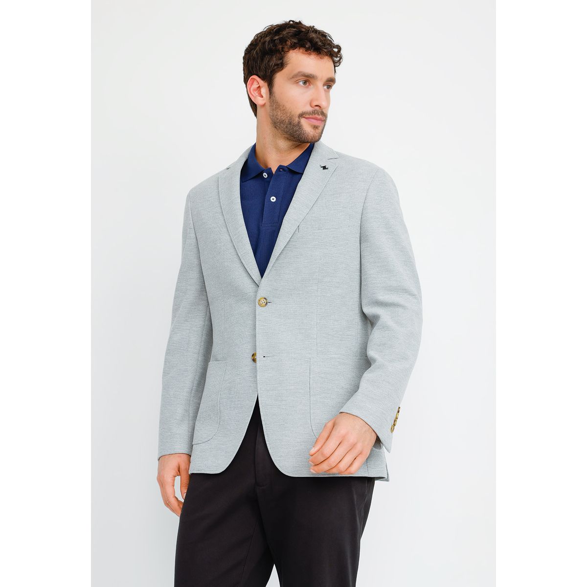 TRIAL - Chaqueta Hombre Basic Knit Gris