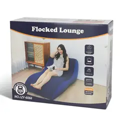 GENERICO - Silla Inflable Flocked Lounge Reclinable Cama Sofa Puff