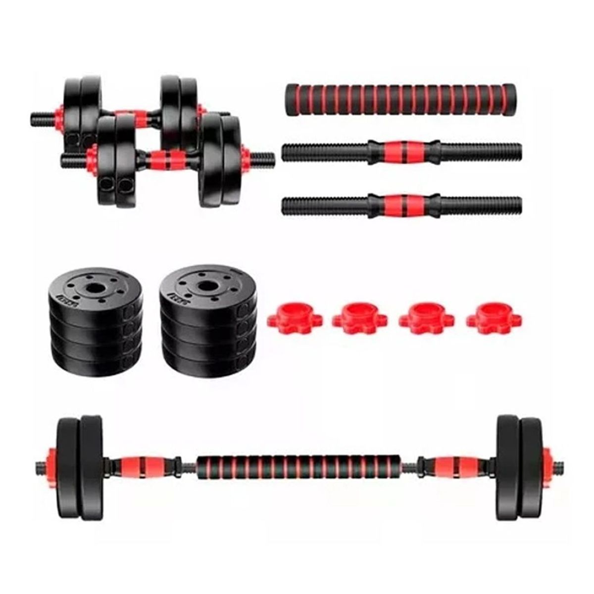 GENERICO - Set De Mancuernas Ajustable De 10kg Con Extensor De Pvc