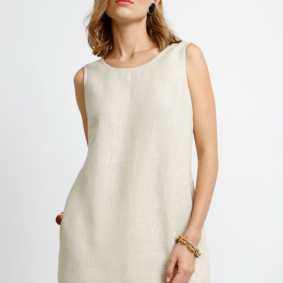 CANADIENNE - Vestido Beige Rose Mujer