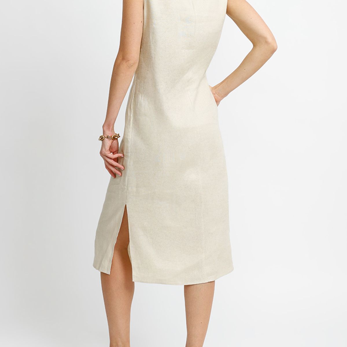 CANADIENNE - Vestido Beige Rose Mujer