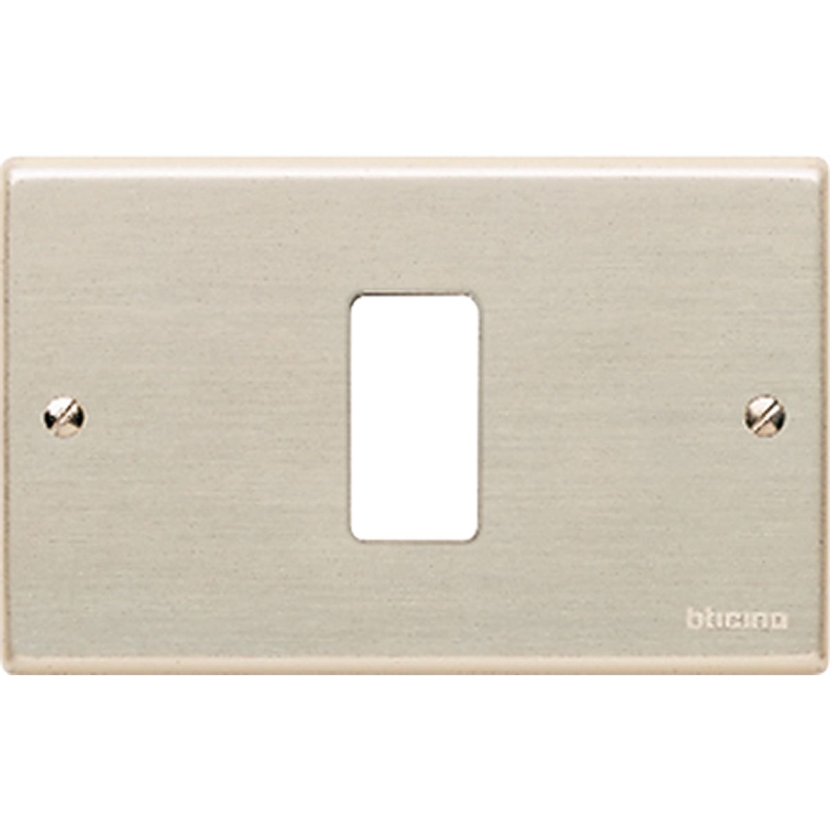 BTICINO - Placa 1 Puesto Aluminio Oxidal C-Tornillo Magic