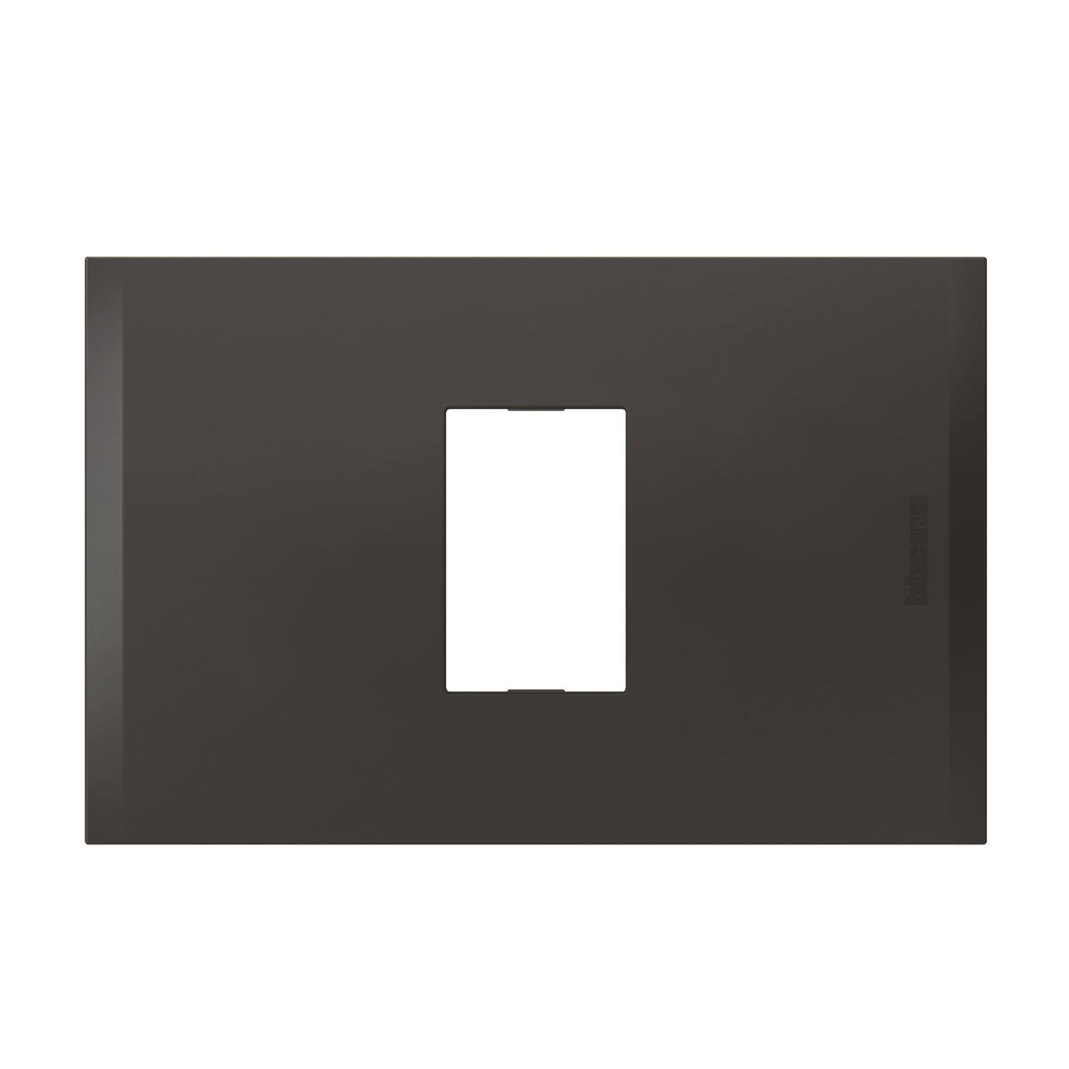 BTICINO - Placa 1 Puesto Black Con Soporte Nobile