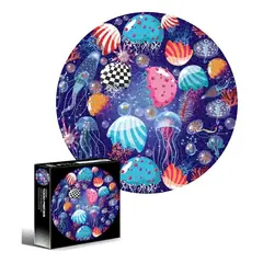 GENERICO - Rompecabezas Circular 1000 Piezas Medusa Marca MaLee 65cm Cartón
