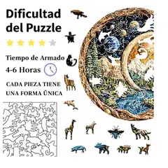 GENERICO - Rompecabezas Puzzle Madera A4 Paisaje Universo