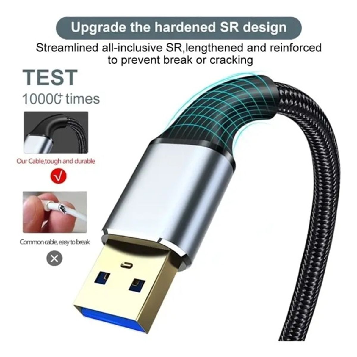 GENERICO - Cable Extensión Usb 3.0 Macho Hembra 1mt 5gbs