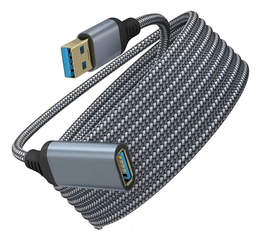 GENERICO Cable Extensión Usb 3.0 Macho Hembra 5 mts 5gbs