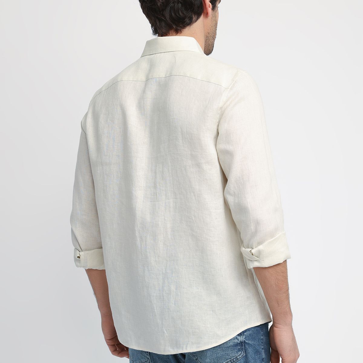 PERRY ELLIS - Camisa Hombre Lino Natural