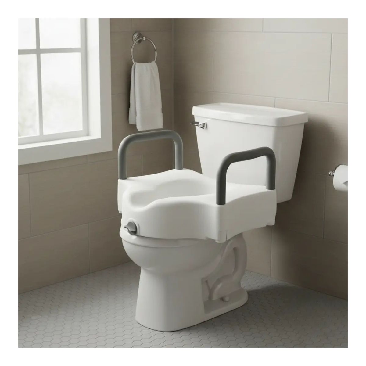 GLOMED - Alza Baño WC Con Apoya Brazos Glomed ABC010