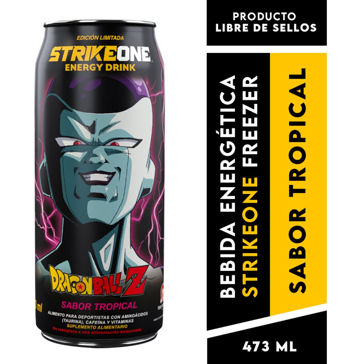 STRIKE ONE - Bebida Energética Strike One Dragon Ball Z Freezer - Tropical 12u