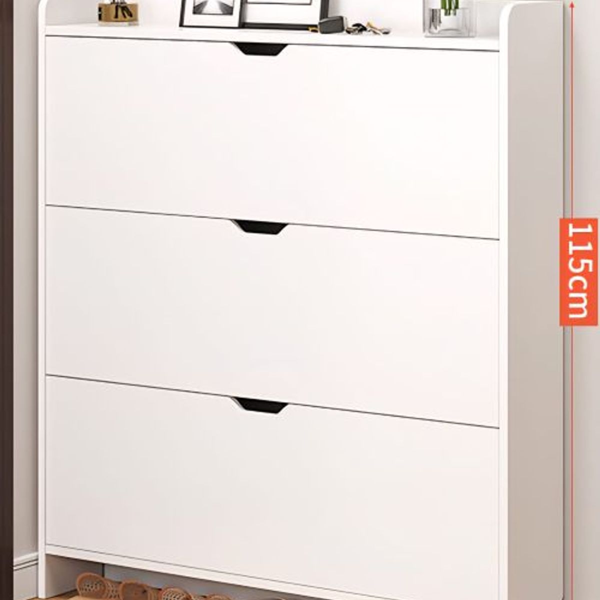 GENERICO - Zapatero Organizador Estante Zapato Hall Armario 115x100x17cm  Blanco